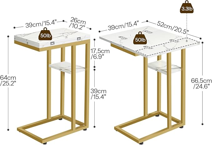 HOOBRO Foldable End Table, Small Snack Table Suitable - Image 3