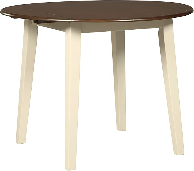 Signature Design by Ashley Woodanville Dining Room Table, Two-Tone White by SignatureDesignbyAshley