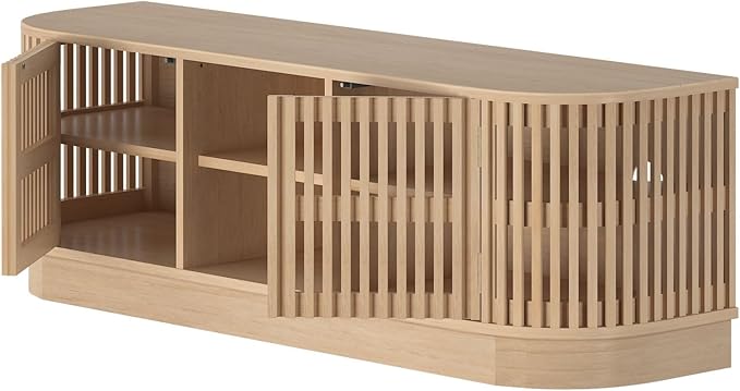 Plank+Beam Contour Wood TV Stand, Solid Wood Entertainment Console - Image 11