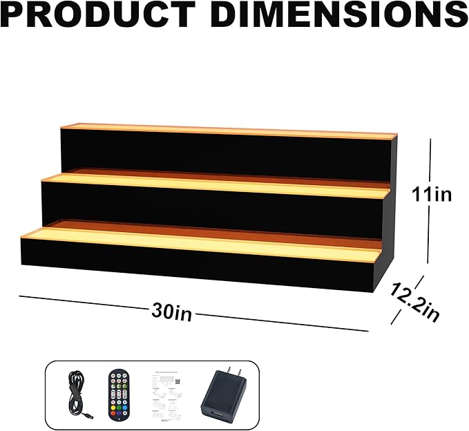 MESAlLUP LED Lighted Liquor Bottle Display Bar Shelves - Image 2