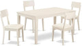 East West Furniture CAAD5-LWH-LC 5 Piece Dining Room Table Set Includes a by EastWestFurniture