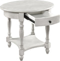 MODERION Oval End Table with Drawer, Solid Wood Sofa Side Storage Shelf by MODERION-YourHomeSoulMate