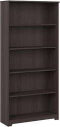 Bush Furniture Cabot Tall 5 Shelf Bookcase | Large Open Bookshelf in Heather by BushHome