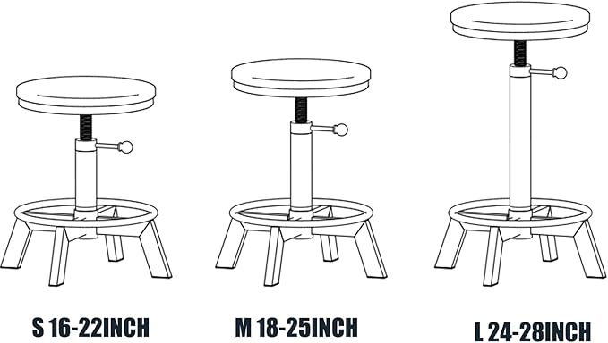 Vintage Bar Stools Set of 2 Industrial Bar Stool Swivel PU Seat Counter Height - Image 4