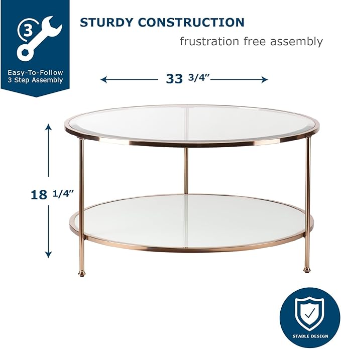 SEI Furniture Risa Cocktail Table, 34 in x 34 in x 18 in - Image 10