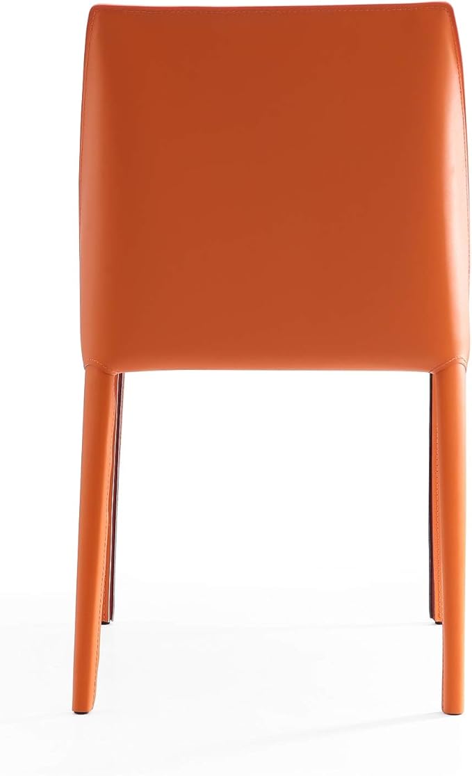 Manhattan Comfort Paris Modern Saddle Leather Dining Chairs, Metal Frame - Image 6