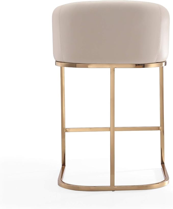 Manhattan Comfort Louvre 26 Inch Mid Century Modern Counter Height Bar Stools - Image 9