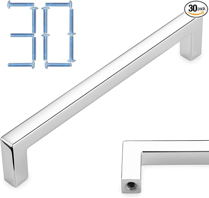 KOOFIZO 30-Pack Solid Square Bar Cabinet Handle by Koofizo