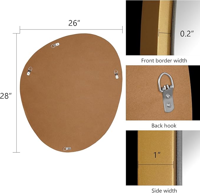 WallBeyond Asymmetrical Mirror, Irregular Wall Mirror, Abstract Wall Mirrors - Image 5