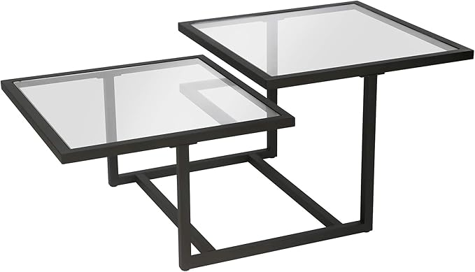 Henn&Hart 43" Wide Square Coffee Table in Blackened Bronze, Modern coffee tables - Image 14