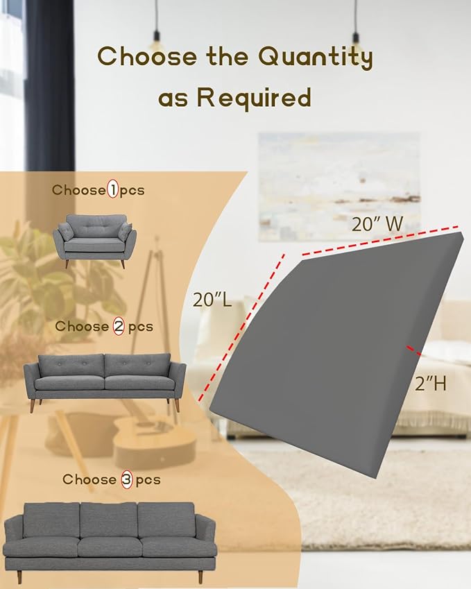 Couch Cushion Support, High Density Replacement Foam Insert - Image 4