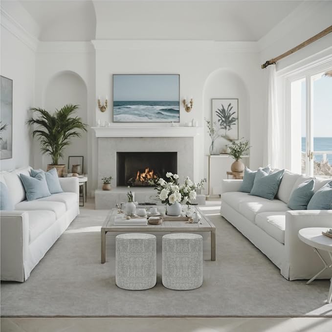 Get Set Style Modern Round Ottoman - Image 2