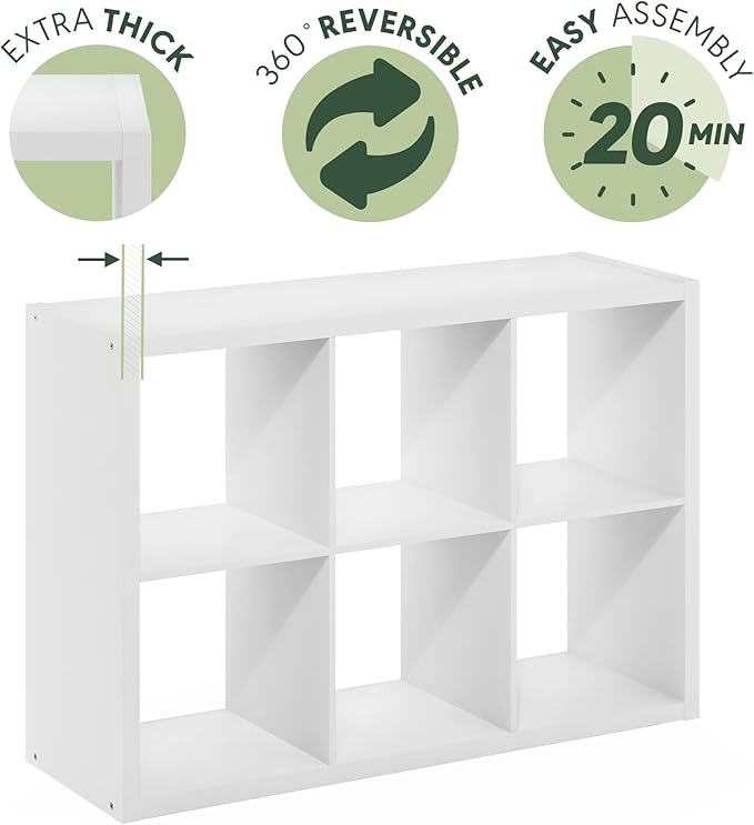 Furinno Cubicle Open Back Decorative Cube Storage Organizer - Image 7