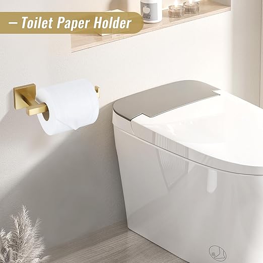 YACVCL Towel Bar Set 10-Piece Brushed Gold Bathroom Hardware Set, 23.6 Inch - Image 4