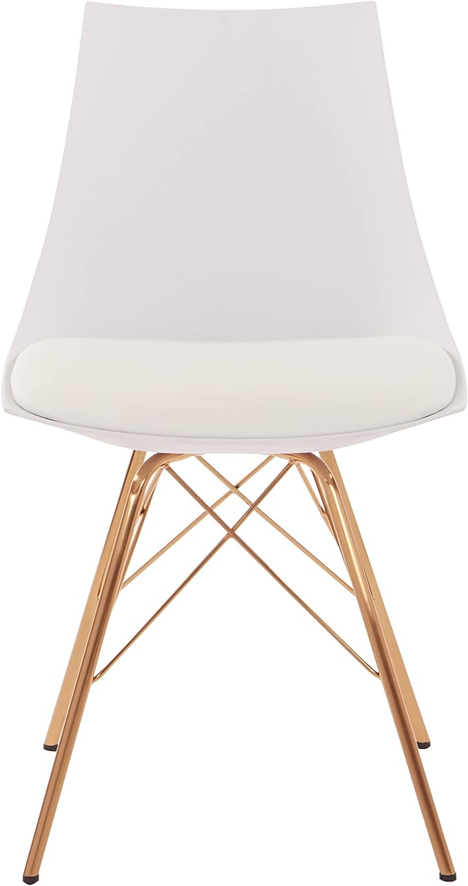 OSP Home Furnishings Oakley Mid-Century Modern Bucket Chair, Faux Leather - Image 4
