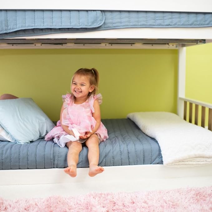 Max & Lily Low Bunk Bed, Scandinavian Modern Bunk Bed, Solid Wood - Image 6