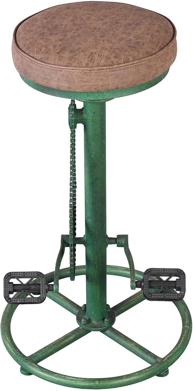 Topower Vintage DIY Bar Stool Bicycle Chain Iron Pedal Retro Industrial Height - Image 5