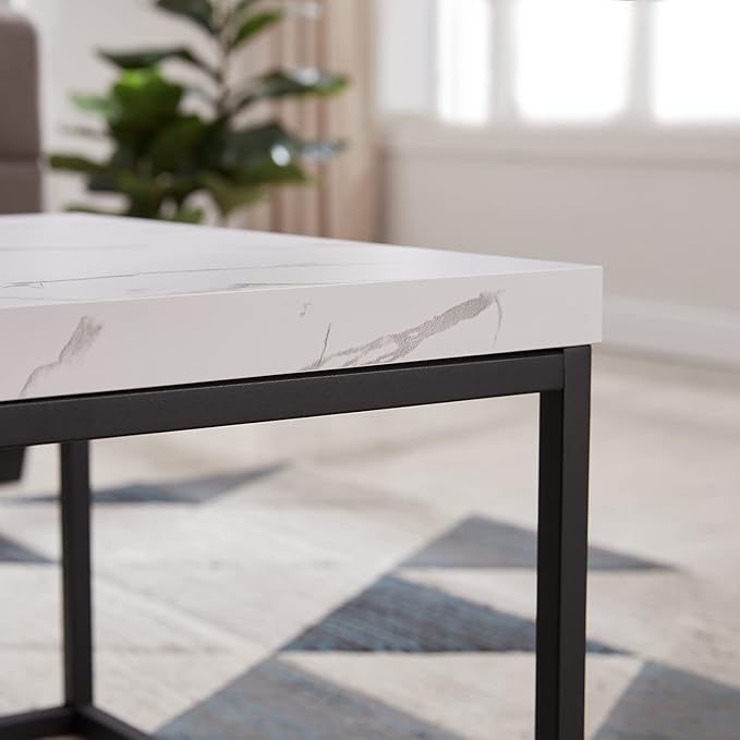 CENSI 18-Inch Marble Accent End Table/Side Table - Image 8