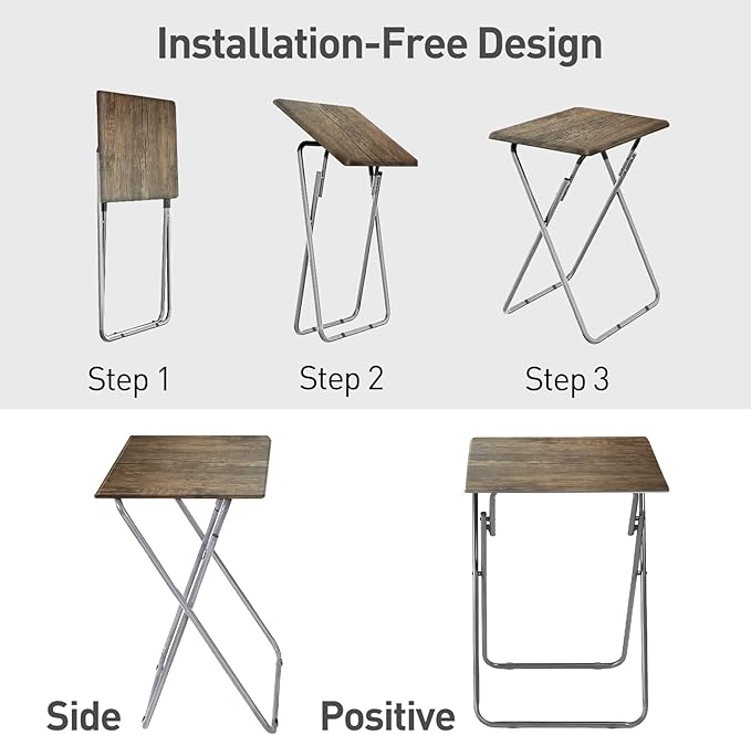 Garden 4 you Portable Folding TV Tray Table TV Dinner Tray - Image 4