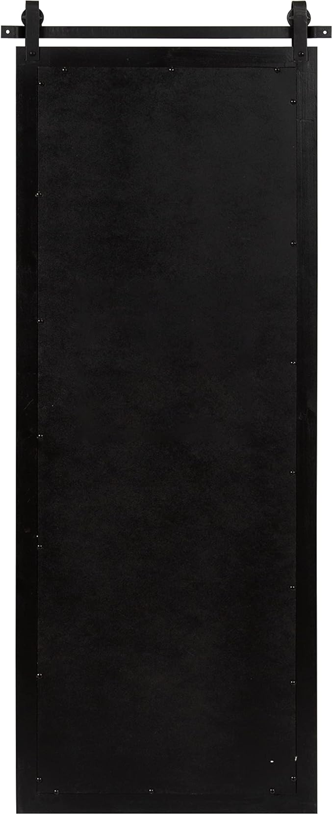Kate and Laurel Cates Farmhouse Wood Framed Panel Wall Mirror; 18 x 50; Black; - Image 4