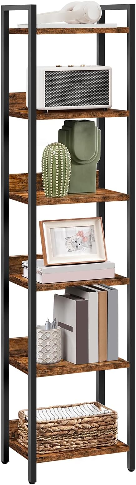 Bookshelf, 6-Tier Bookcase, Standing Book Shelf - Image 7