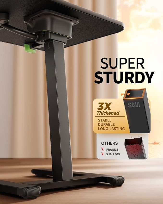 SAIJI Mobile TV Tray Table, Heavy Duty Metal TV Trays - Image 6