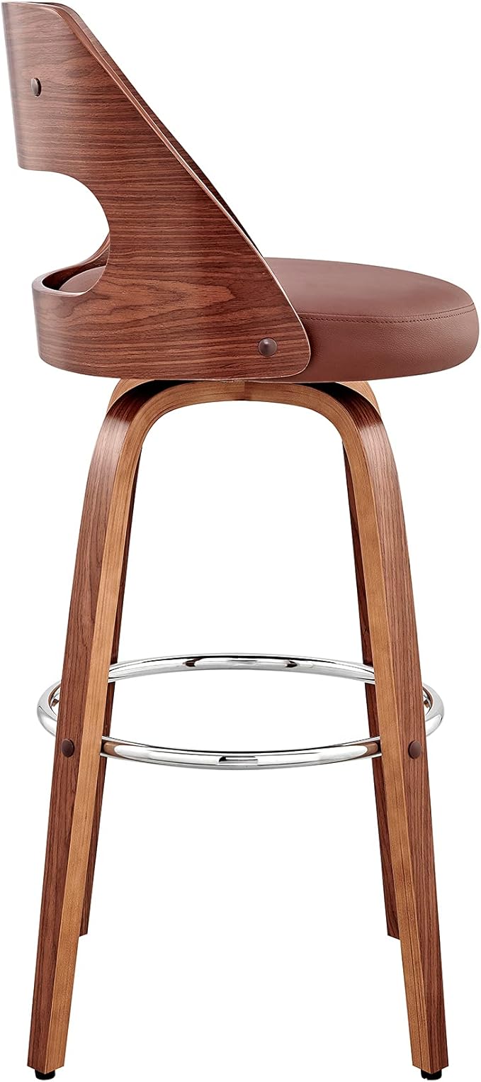 Armen Living Julius Mid Century Modern Swivel Bar Stool - Image 5