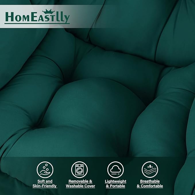 Lazy Chair with Ottoman, Large Modern Lounge Accent Chair with Armrests and - Image 7