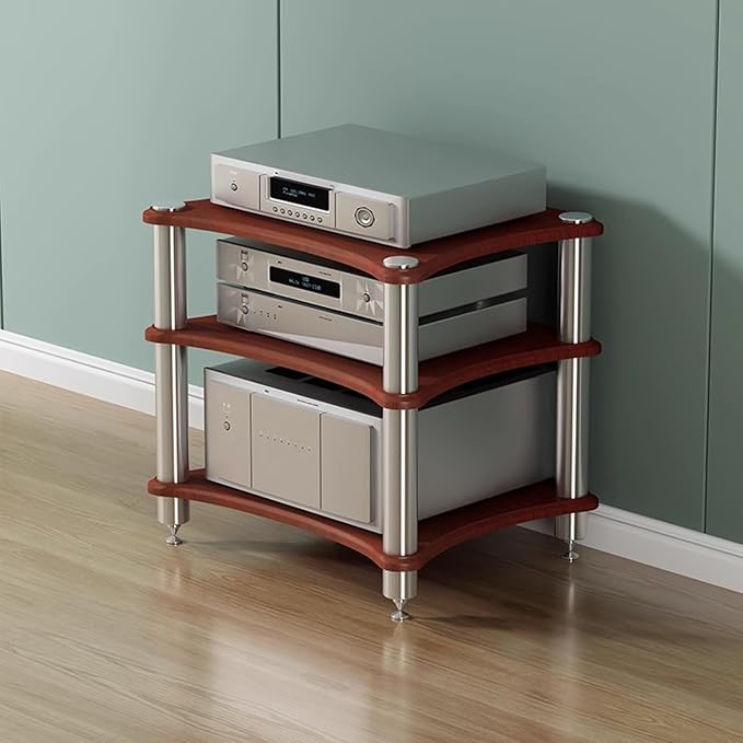 3-Tier AV Media Stand, Stereo Racks and Stands, Video Component Cabinet Audio by SHZYJBRY