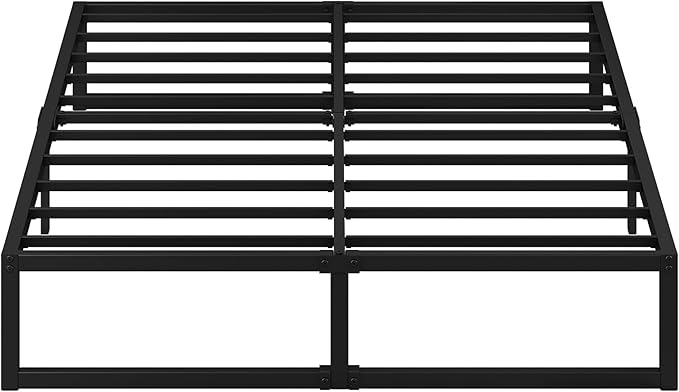 EMODA 12 Inch Full Size Bed Frame Heavy Duty Metal Platform No Box Spring Needed - Image 6