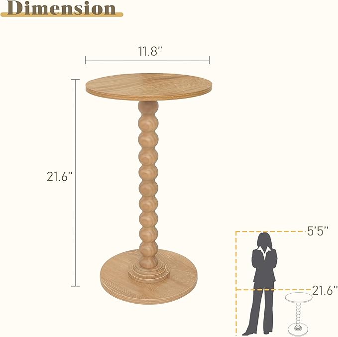 Small Side Table, Drink Table for Small Spaces, Modern Accent Table Martini - Image 3