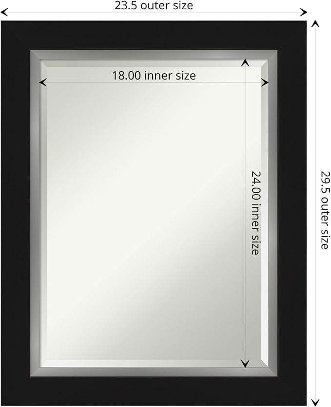 Amanti Art Black Bathroom Mirror - Image 4