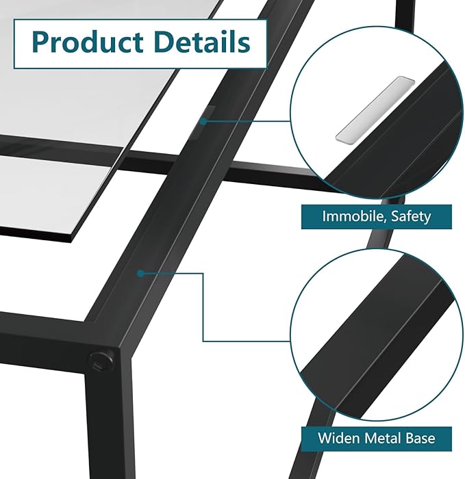 Glass Coffee Table Modern Center Table, Minimalist Coffee Table - Image 5