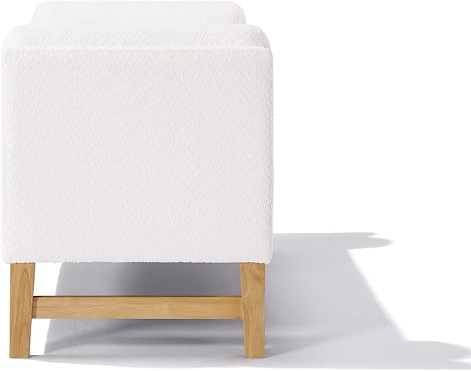 Merax Boucle Upholstered Storage Ottoman Bench 50.8" End of Bed Bench - Image 4