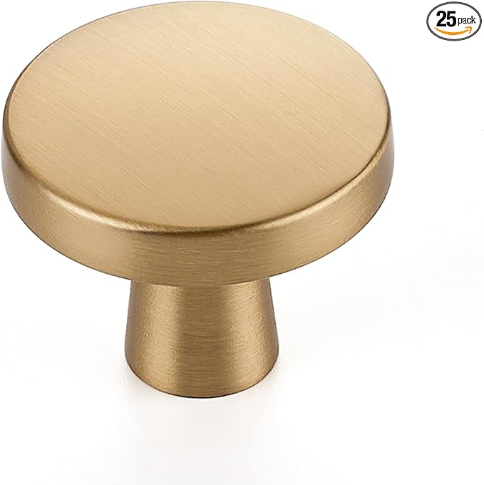 Ravinte 25 Pack Drawer Pulls 1-1/4 Inch Kitchen Cabinet Knobs Solid Round by Ravinte