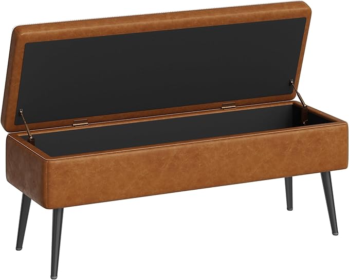 GarveeHome Storage Ottoman Bench, Mid-Century Modern Entryway Bedroom Bench - Image 7