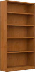 Bush Furniture Universal Tall 5 Shelf Bookcase in Natural Cherry by BushBusinessFurniture