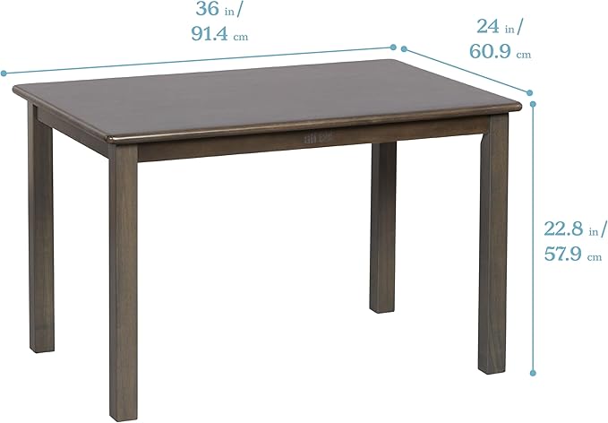 ECR4Kids 24in x 36in Rectangular Hardwood Table and Chair Set, 12in Seat Height - Image 2