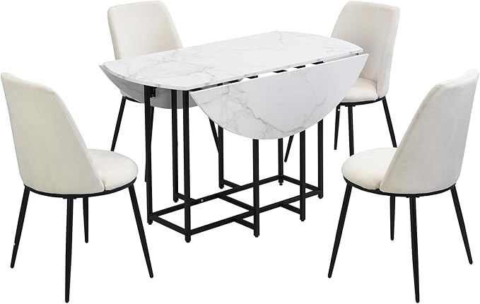 Merax 47.2” Round Dining Table Set - Image 3