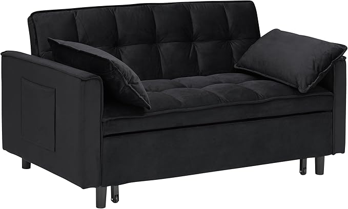 Ball & Cast 55" Convertible Sleeper Sofa Bed, Convertible Pull Out Couch - Image 9