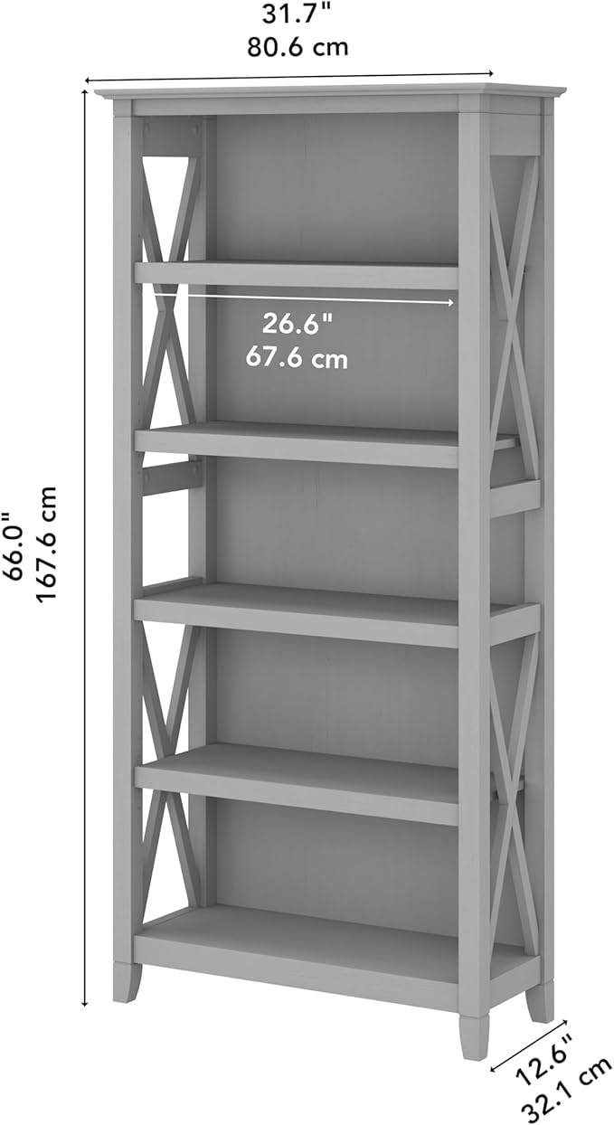 Bush Furniture Tall 5 Shelf Bookcase - Image 3