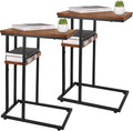 Yoobure C Table End Table Set of 2, Side Tables Living Room, C Shaped Side Table by Yoobure