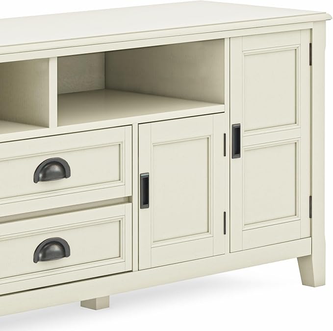SIMPLIHOME Burlington SOLID WOOD 72 Inch Wide Transitional TV Media Stand in - Image 11