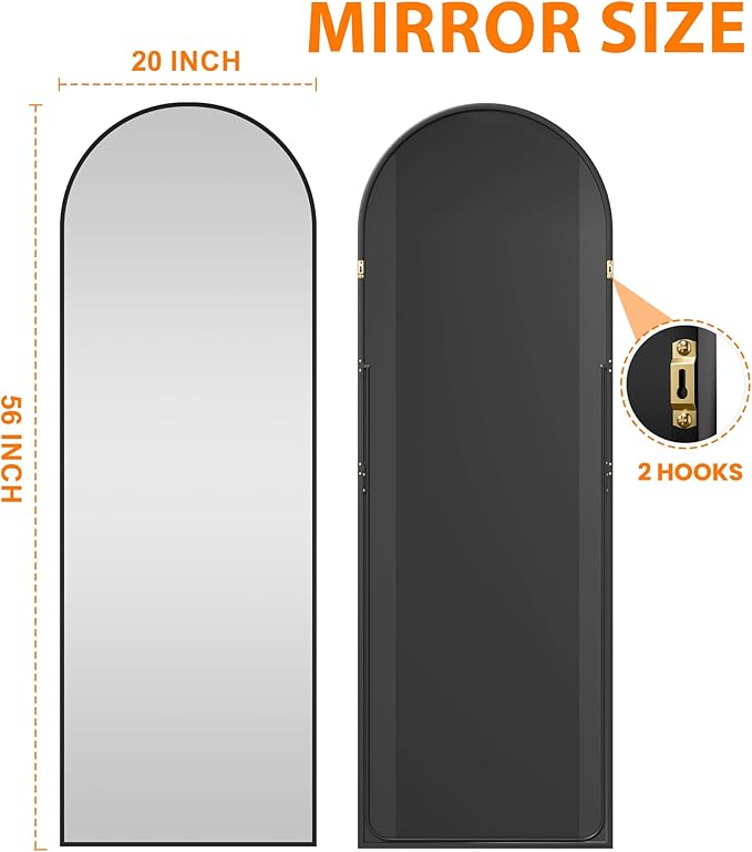 Arched Full Length Mirror, - Image 7