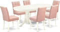East West Furniture VAAS7-LWH-42 7 Piece Dining Table Set consists A Wooden by EastWestFurniture