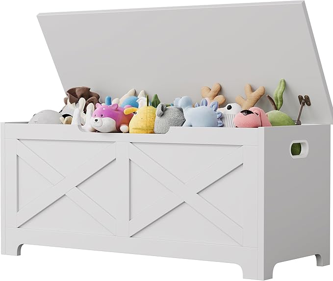 GarveeHome 39.4" Storage Chest, Wooden Storage Bench by GarveeHome