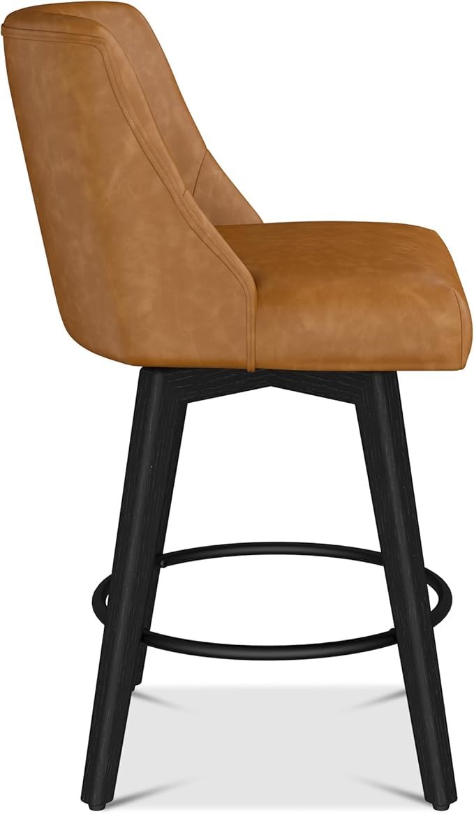 Counter Height Bar Stools Set of 3, Modern Swivel Barstools - Image 7