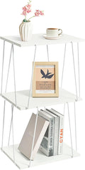 Tall Side Table, Small End Table, 29 inch High Accent Table, Bedside Table by KJGKKHOME
