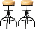Swivel Bar Stools Set of 2 Adjustable Swivel Round Barstools Modern PU Leather by Unknown