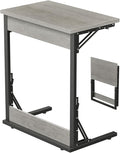 Tatub 24" Wide Folding C-Shaped End Table, Small Side Desk by Tatub